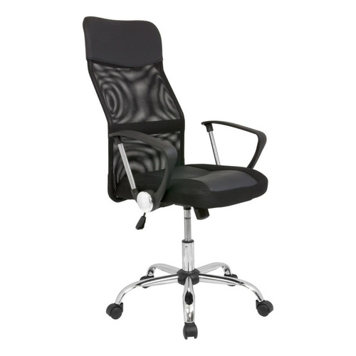 Silla Sillon Ejecutivo Oficina Reclinable Ergonomica Color Negro Material del tapizado Tela/Cuero sintético