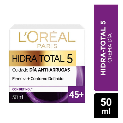 Crema Facial L'oreal Hidra Total 5 Anti-arrugas +45 50ml Tipo de piel Todo tipo de piel