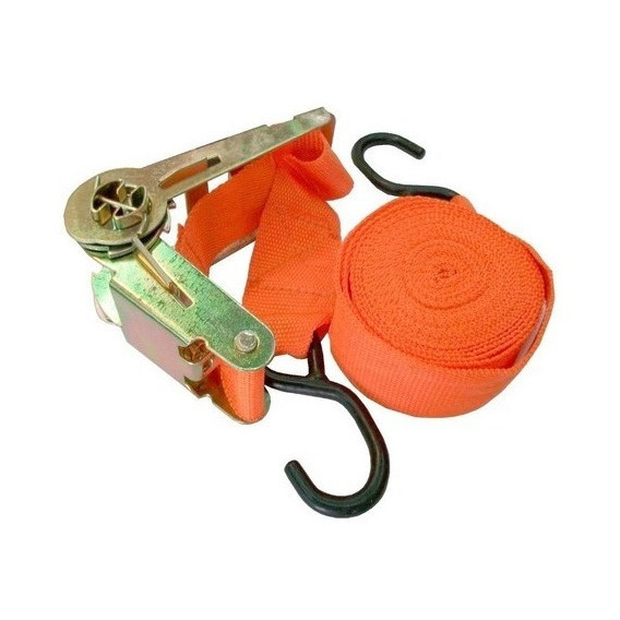 Kit Set X2 Cinta Zuncho De Amarre Con Crique 5m X 2.5mm Color Naranja