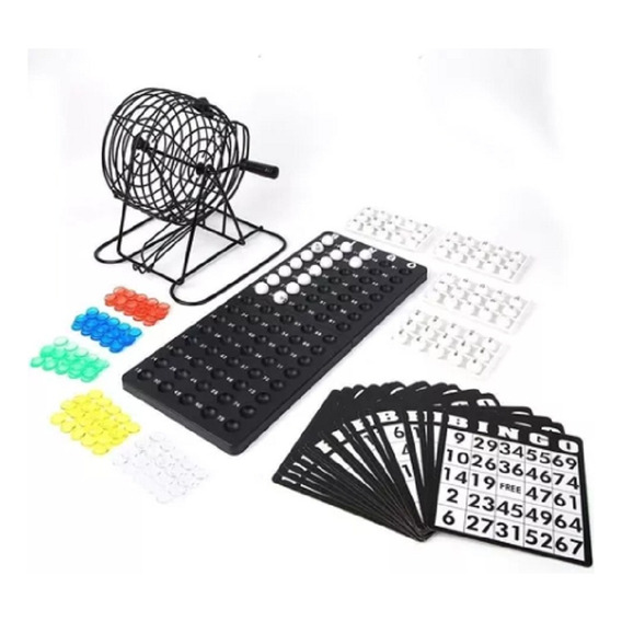 Set De Bingo Lota: Juego Completo Con Tombola, Fichas Y Pelo