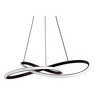 Lampara Colgante Moderno Led Diseño Negro L2020 Sf Negro Interior