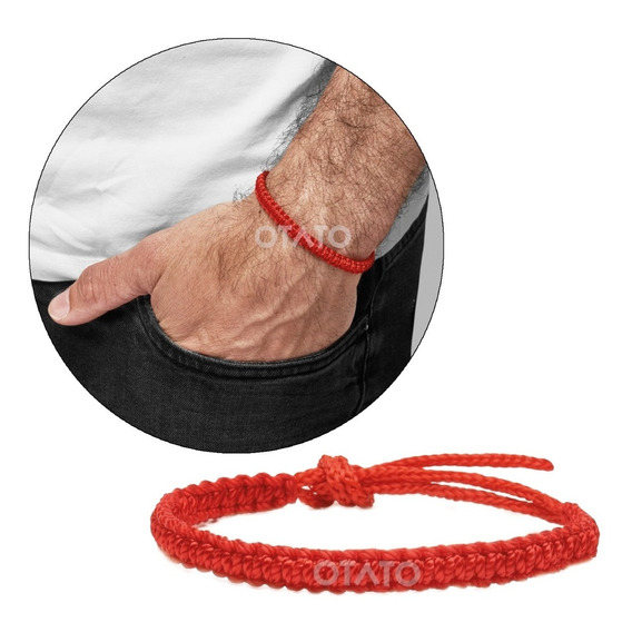 Pulsera Hombre - Pulsera Mujer Pulsera Roja Pulsera Suerte Aura Protectora Contra Envidia Amuleto Proteccion Hilo Rojo  