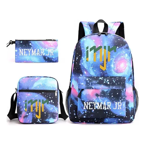 Mochila Neymar tamanho 10 conjunto de 3 mochilas roxas MercadoLivre