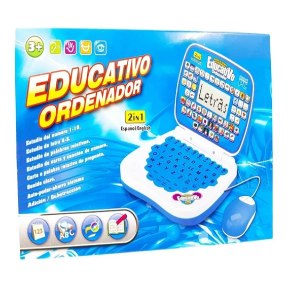 Mini Computador Didactico Educativo Niños Y Niñas 2 Idiomas