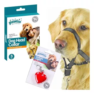 Kit Cão Coleira Cabresto Anti Puxão + Pingente Piscante