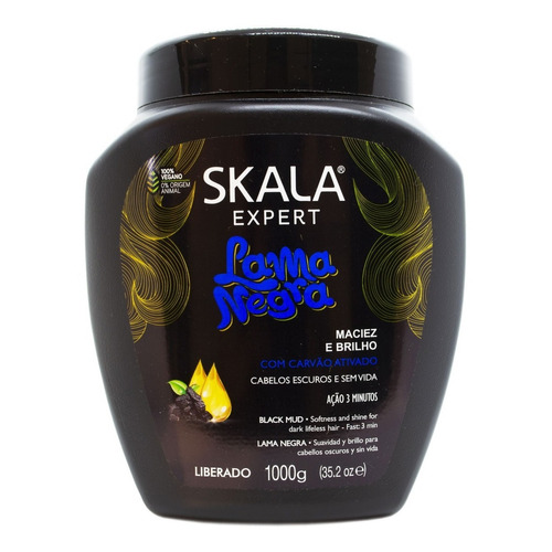 Skala Mascara Baño De Crema Lama Negra Brillo Vegano X 1 Kg