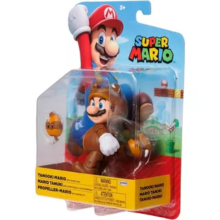 Super Mario Tanooki Figura Exclusiva 4 Pulgadas Jakks