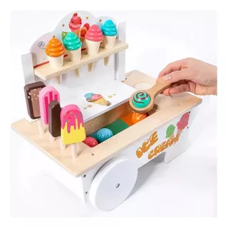 Heladería En Madera - Juego Didáctico - Verano - Helado