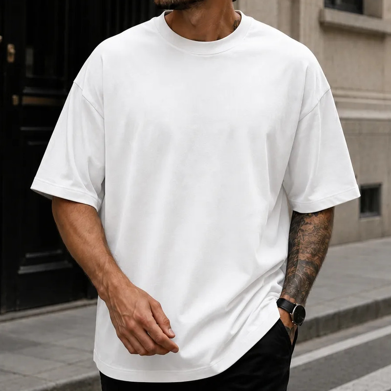 Camiseta Oversized Masculina 100% Algodão Camiseta Oversized Masculina 100% Algodão