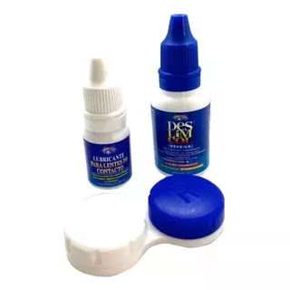 Kit De Inicio - Solución + Lubricante + Estuche Para Lentes