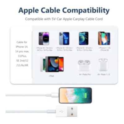 Cable De Apple Carplay Para iPad/iPad Air 2/mini/air Pods 1