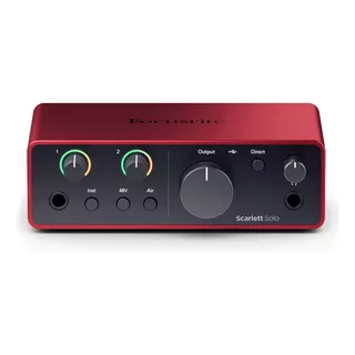 Interface De Audio Focusrite Scarlett Solo 4th Geração Usb Cor Vermelho