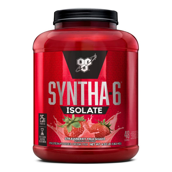 Suplemento en polvo BSN  Syntha-6 Isolate proteína sabor strawberry milkshake en pote de 1.82kg