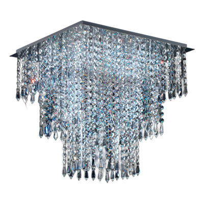Plafon Lluvia Caireles Yuli 40x40cm Led 6 Luces G9 Cromo Mg