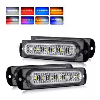 Faro Led Lateral Barra Estrobo Patrulla 16 Modos Moto Auto