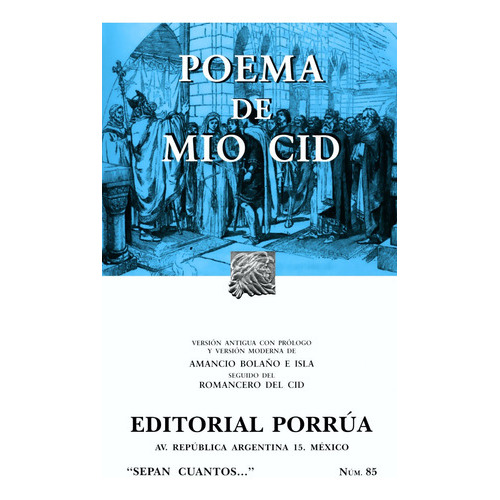 Poema De Mio Cid, De Anónimo. Editorial Porrúa, Tapa Blanda En Español