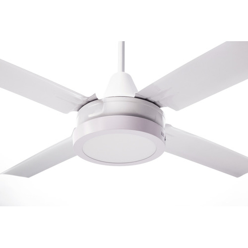 Ventilador de techo CARBEN MOTOR GRANDE blanco y luz fría con 4 palas color  blanco de  chapa, 120 cm de diámetro 50 Hz 220 V