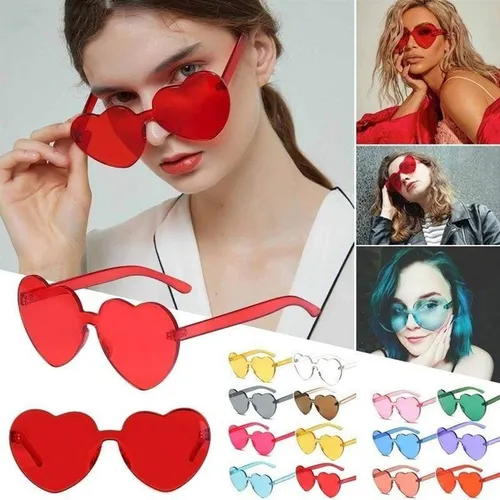 Lentes de corazon transparentes sale