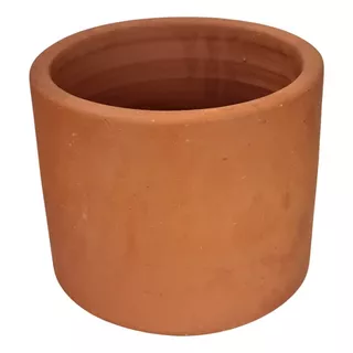 Vaso Cilindro Liso De Barro/ Cerâmica N.2 