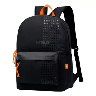 Mochila Head Deportiva Urbana Reforzada Unisex 21876 Color Negro Diseño De La Tela Liso