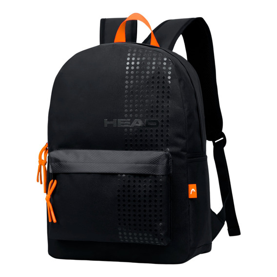 Mochila Head Urbana Notebook 23l Universitaria Secundaria Color Negro Diseño de la tela Liso