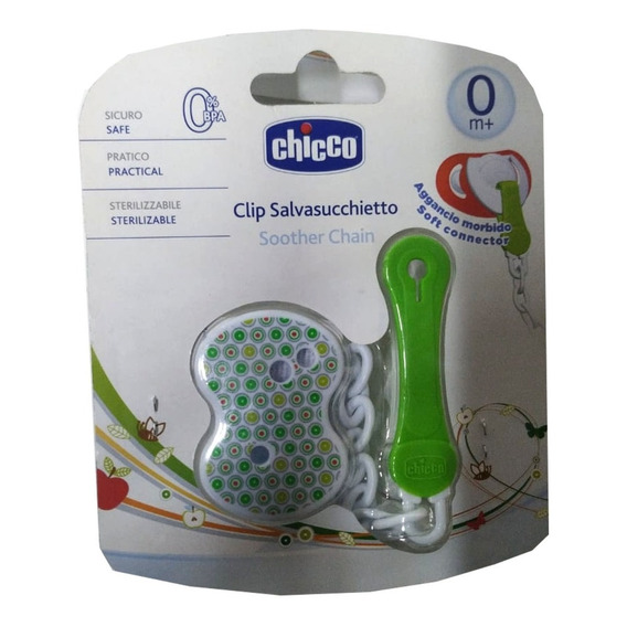 Clip Porta Chupete Chicco 0+ De Colores- Aj Hogar