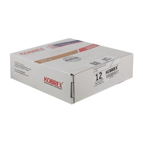 Cable Kobrex 100 Mts. Cal. 12 100% Cobre Thw-ls/thhw-ls