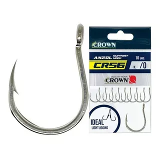 Anzol Crown Support Hook Cr56 N 1 - Cartela C/ 10 Unidades