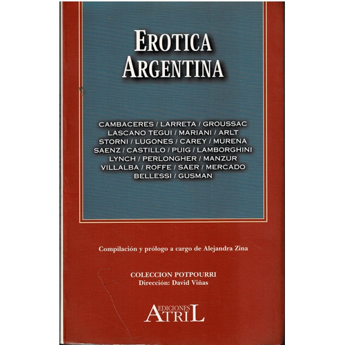 Erótica Argentina - Alejandra Zina (compiladora) Atril  