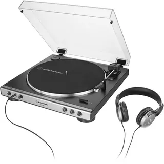 Tocadiscos Bandeja Giradiscos Audio-technica At-lp60xhp-gm Color Plateado