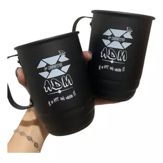 Kit Com 25 Canecas De Alumínio 500ml Personalizadas