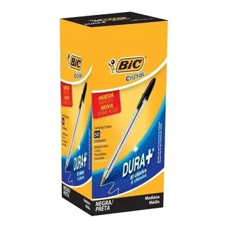 Lapicera Bic Cristal Boligrafo Birome X 50 Unidades Color De La Tinta Negro