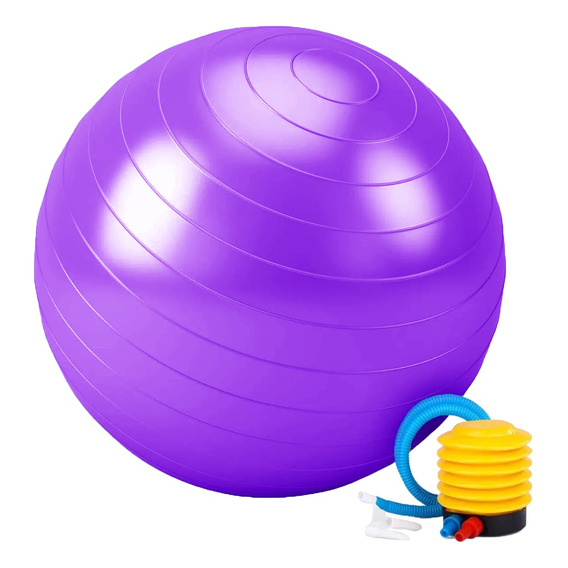 Set Balon Pelota Yoga Pilates 65cm + Inflador - Colores