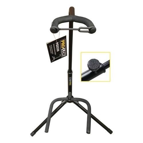 Soporte Pie Para Guitarra Y Bajo Cuello Plegable Pro-lok Color Negro