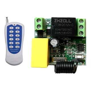 Receptor Inalámbrico 220v 1ch Con Control Remoto 12ch 300m