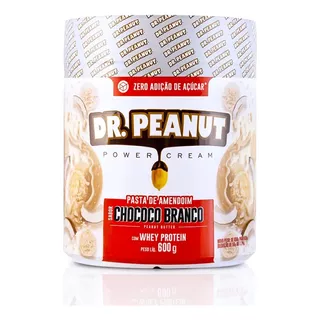 Suplemento Dr. Peanut Pasta De Amendoim Sódio Sabor Chococo Branco Em Pote De 600g