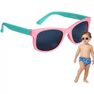 Óculos De Sol Rosa Bebe Infantil 100% Uva Uvb Flexível 0-36m
