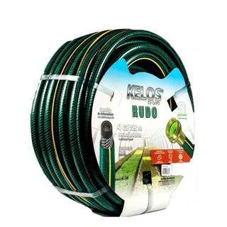 Manguera Jardin Armada 1/2 13mm X15m Conectores Boro Kr.15 Color Verde Oscuro