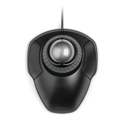 Trackball Mouse Orbit Con Cable Bola Plateada Kensington Color Negro