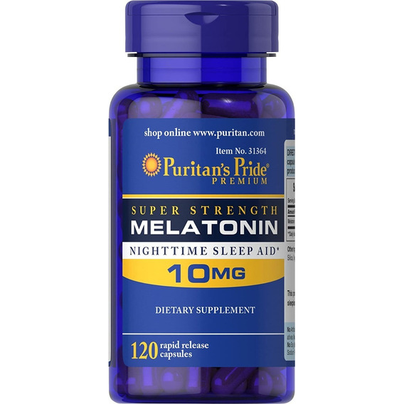 Melatonina 10 Mg, Rápida Liberación Mejora El Descanso 120pz Sabor Sin sabor