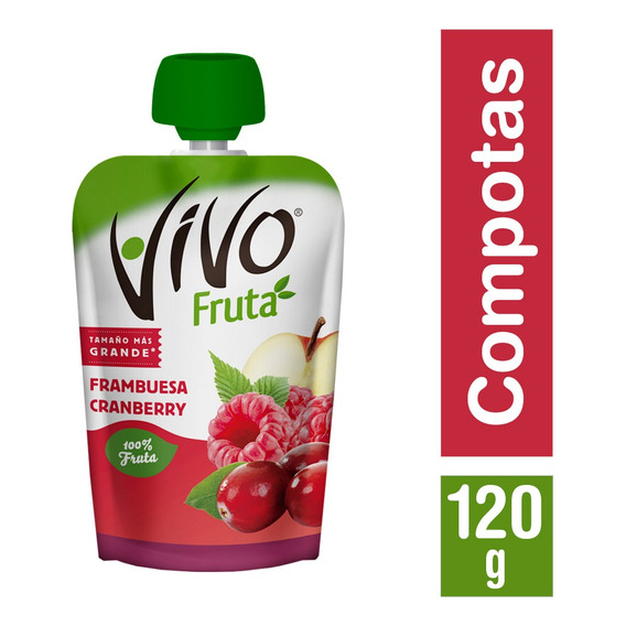Vivo Compota Fruta Frambuesa Cranberry 120 Gr