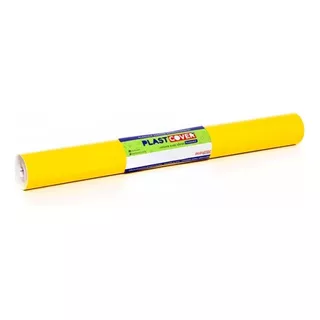 Plástico Adesivo Com Brilho Amarelo 10m Plástcover -plavitec