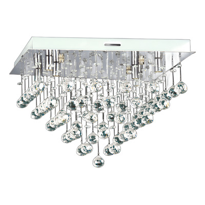 Plafon Estratos Cortos Cairel 30x30 Led 4 Luces G9 Cromo Mg