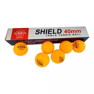 01 Caixa C/6 Bolas De Tenis De Mesa Shield Brand 40mm