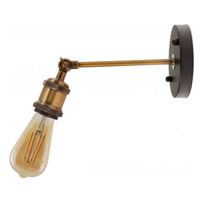 Aplique Ares Vintage 1xe27 Prof.22cm Bronce/negro Negro