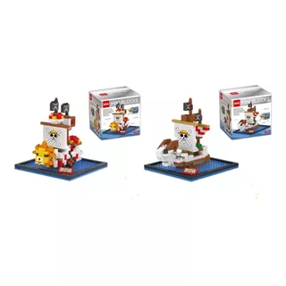 2 Figura De Bloques Thousand Sunny Y Going Merry One Piece