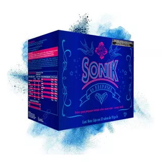 Sonik By Kromasol® Caja Con 32 Sobres De 10g C/u Mora Azul