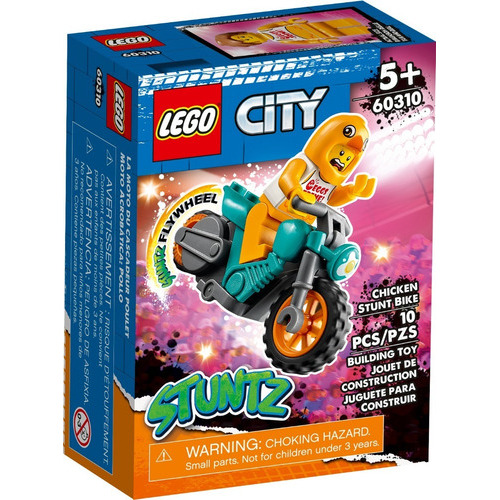 Lego® City - Moto Acrobática: Pollo (60310) Cantidad De Piezas 10