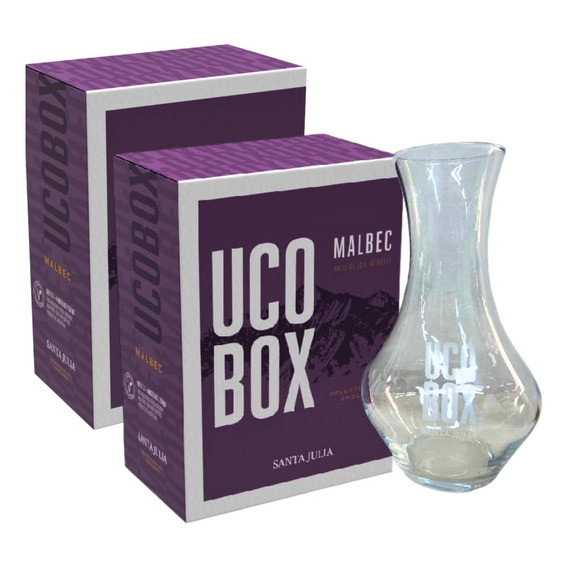 Vino Santa Julia Uco Box Malbec Bag In Box Con Decanter 2x3l