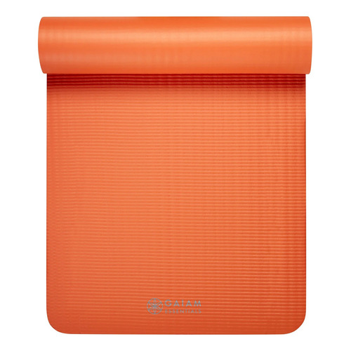 Mat Yoga Fitnes Gaiam 10mm C/correa Premium Ecológico El Rey Color Naranja